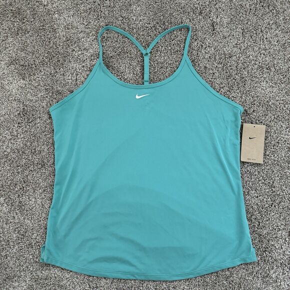 Nike Dri Fit Training Racerback Tank Top Aqua DD4941-392 Size Large NWT - Picture 1 of 12